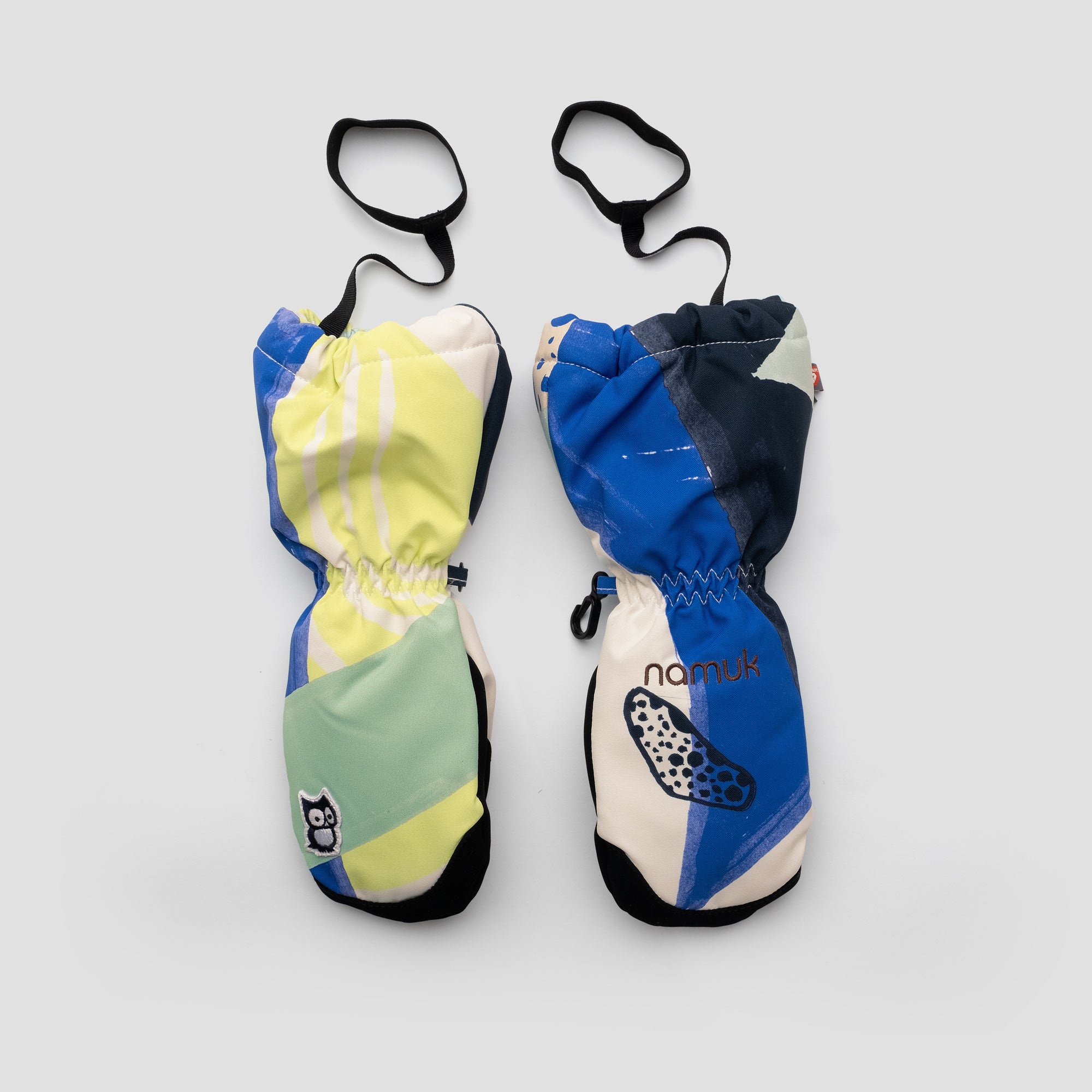 Kinderhandschuhe blau-gelb | Statement Handschuhe