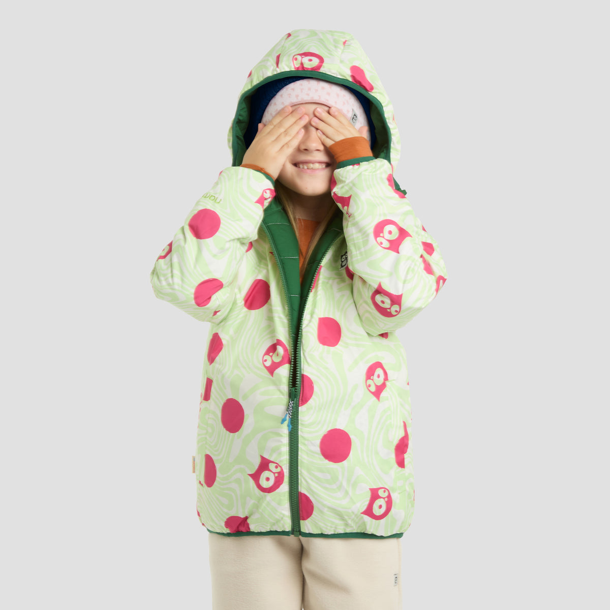 TEMPLATE-Glow wendbare PrimaLoft Jacke "Legna polka"
